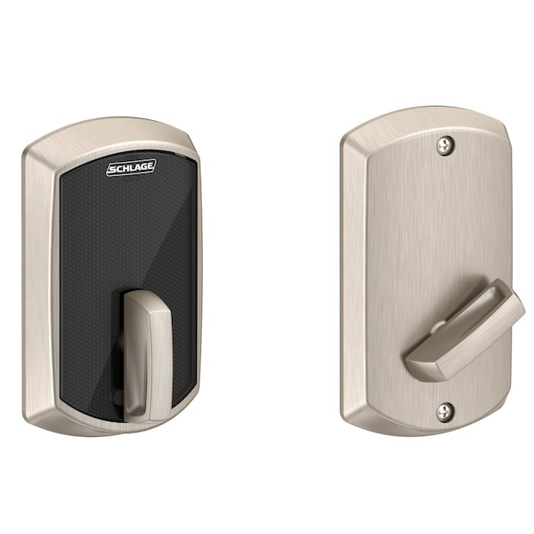 Grade 2 Fire Rated Deadbolt Lock, Control Series, Greenwich Trim, Satin Nickel Finish